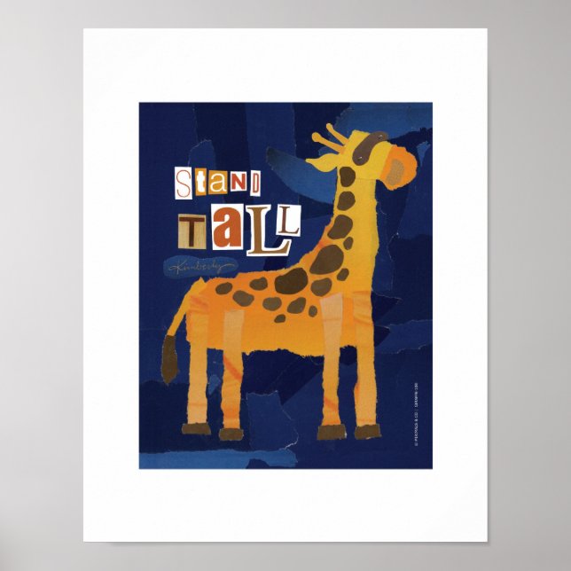 Stand Tall Giraffe Print Poster (Vorne)