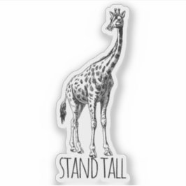 Stand Tall Graceful Giraffe Aufkleber
