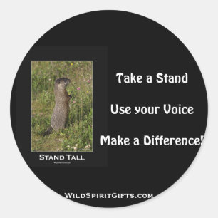 Stand Tall Marmot Sticker