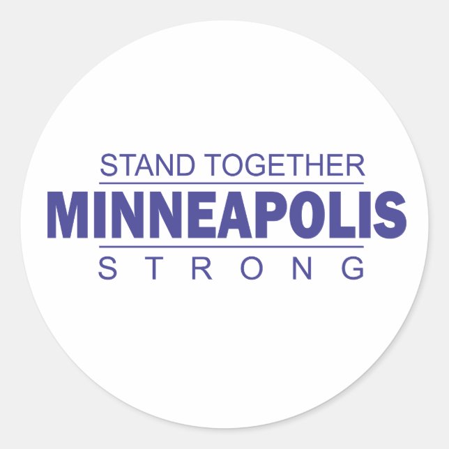 Stand Together Minneapolis  Runder Aufkleber (Vorderseite)