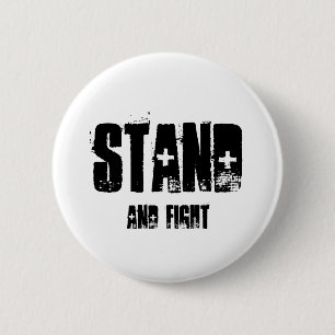 STAND UND KAMPF BUTTON