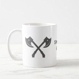 Stand und Kampf Tasse des Kaffees