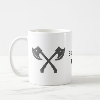 Stand und Kampf Tasse des Kaffees
