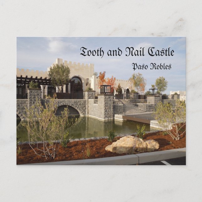 Stand und Schloss Nail Weinkeller in Paso Robles Postkarte (Vorderseite)