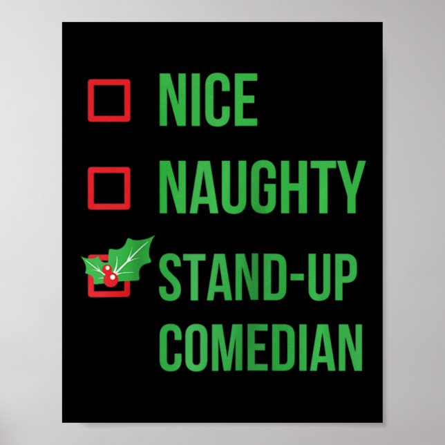 Stand-up Comedian Funny Pajama Weihnachtsgeschenk  Poster (Vorne)