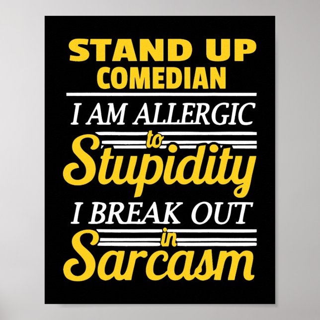 Stand Up Comedy Funny Poster (Vorne)
