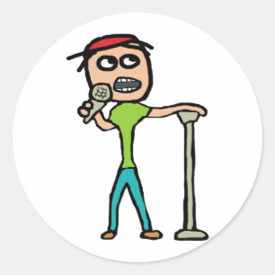 Stand Up Comedy Runder Aufkleber