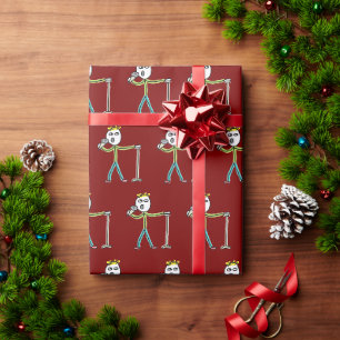 Stand-up-Comedy-Strichmännchen Geschenkpapier