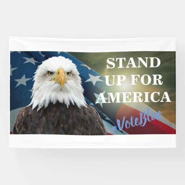 STAND UP FOR AMERICA #VoteBlue Banner (Horizontal)