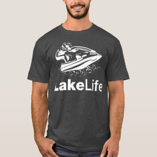 Stand Up Jet Ski Lake Life 2 Strich T-Shirt