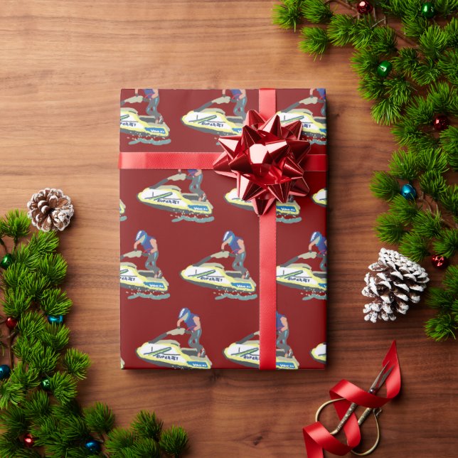 Stand Up Jet Ski SuperJet Geschenkpapier (Feiertagsgeschenk)