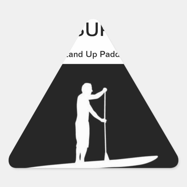 stand up paddle dreieckiger aufkleber (Vorderseite)