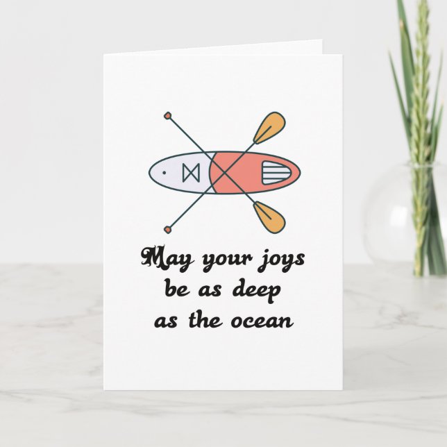 Stand up Paddle - Geschenkidee Karte (Vorderseite)