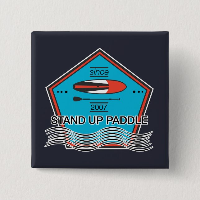 Stand Up Paddle Poster Button (Vorderseite)