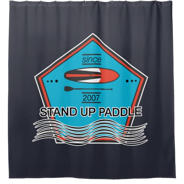 Stand Up Paddle Poster Duschvorhang (Vorderseite)