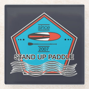 Stand Up Paddle Poster Glasuntersetzer