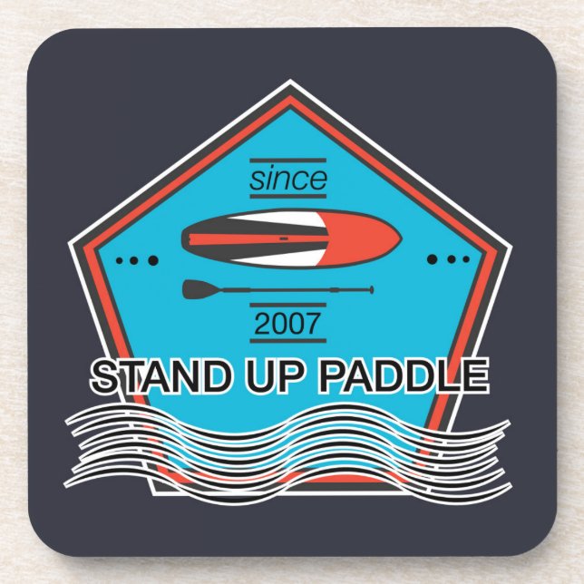 Stand Up Paddle Poster Untersetzer (Vorderseite)