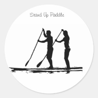 stand up paddle runder aufkleber
