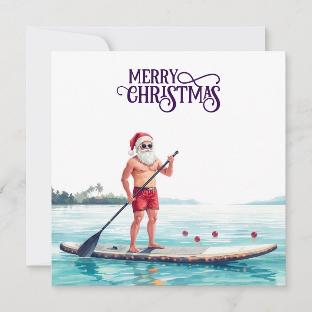 Stand-Up Paddle Santa — Weihnachten an der Küste (Vorderseite)