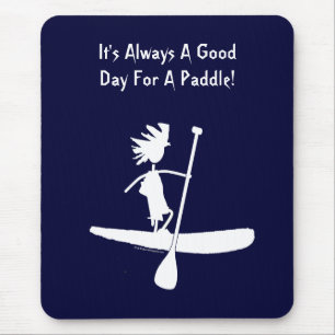 Stand Up Paddle Silhouette Design Mousepad