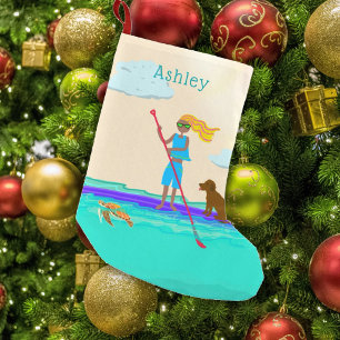 Stand Up Paddleboarding Künstlerisch Kleiner Weihnachtsstrumpf