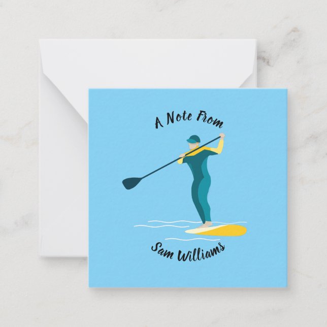 Stand-up Paddleboarding Mitteilungskarte (Vorderseite)