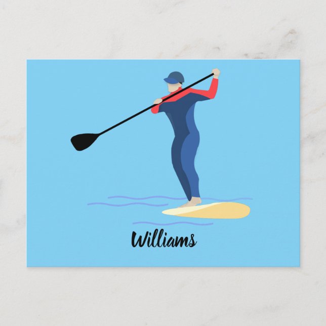 Stand Up Paddleboarding Postkarte (Vorderseite)