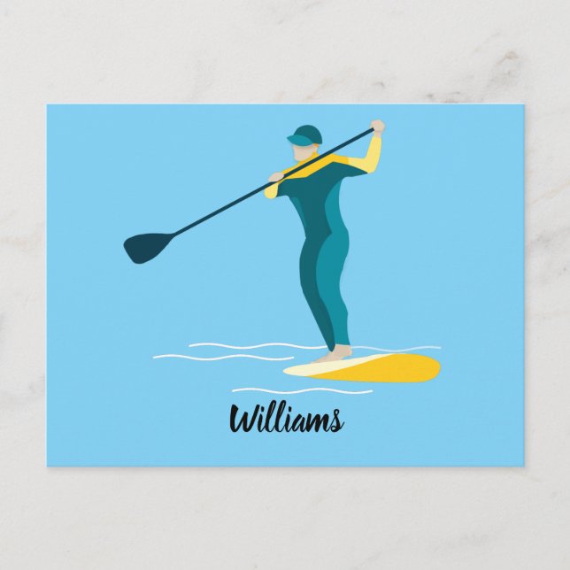 Stand Up Paddleboarding Postkarte (Vorderseite)