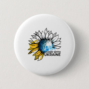 Stand With Ukraine Sonnenblume - Ukraine Starke Bl Button