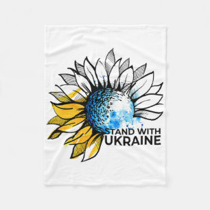 Stand With Ukraine Sonnenblume - Ukraine Starke Bl Fleecedecke