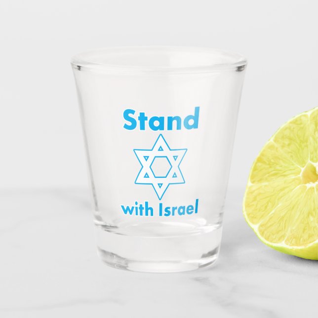 Stand zu Israel - Heiliges jüdisches Land Schnapsglas (Vorderseite)