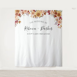 Stand zum Thema Blumenmuster im Hintergrund Foto Wandteppich