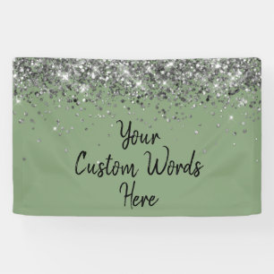 Stand zum Thema Custom Sage und Silver Birthday Pa Banner