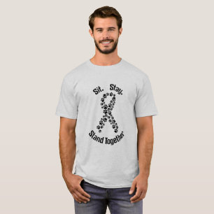 Stand-zusammen Hunde- Krebs-T - Shirt
