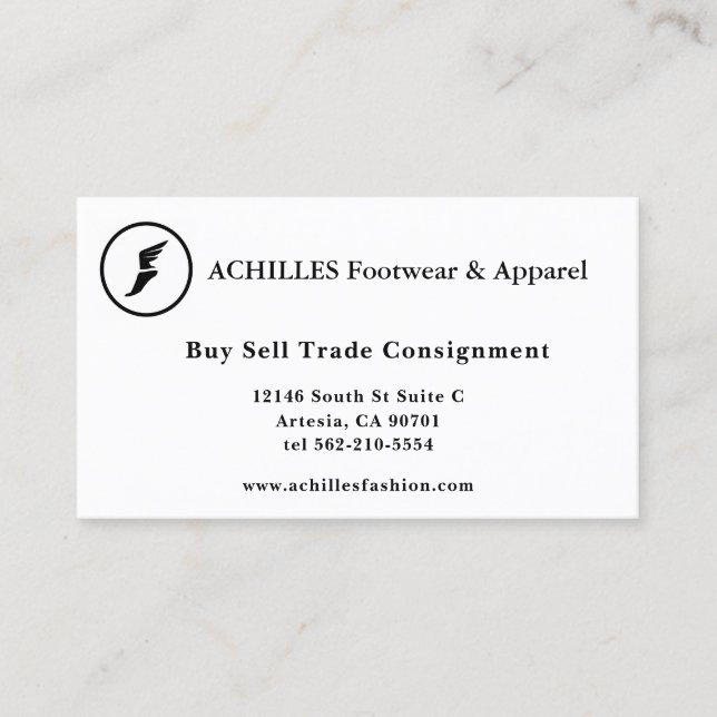 Standard, 3.5" x 2.0" Business Card Telefonnummerkarte (Vorderseite)