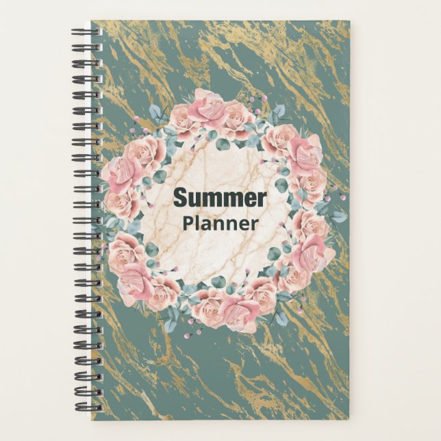 Standard (8,5" x 11"), Hardcover, Black Spiral Pl Planer (Vorderseite)