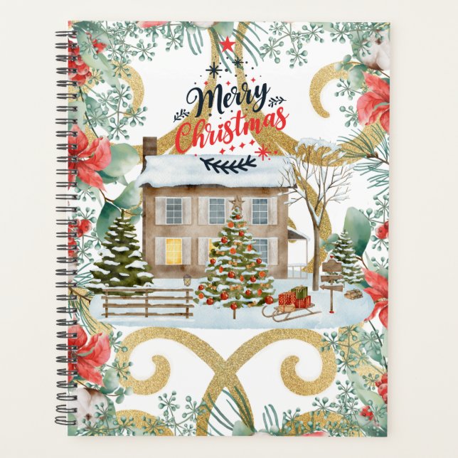 Standard (8,5" x 11"), Hartüberzug, Schwarzer Spir Planer (Vorderseite)