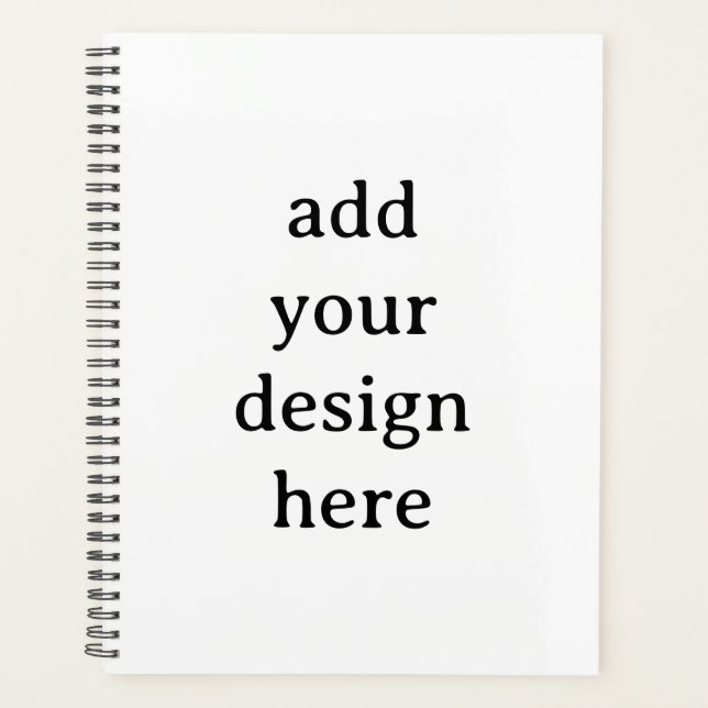 Standard 8,5" x 11" Softcover, schwarze Spirale  Planer (Vorderseite)