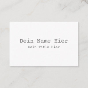 Standard, 8,5 x 5,5 cm Visitenkarte