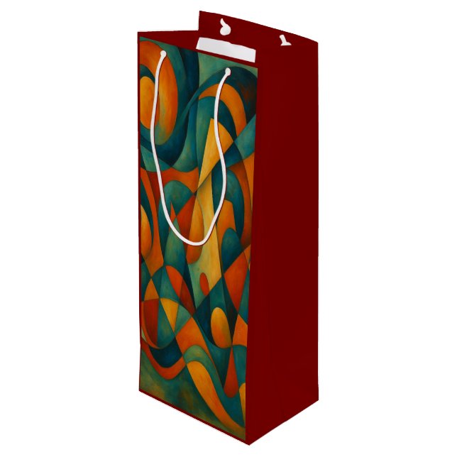 Standard Akkorde Geschenktüte Für Weinflaschen (Rückseite Schrägansicht)