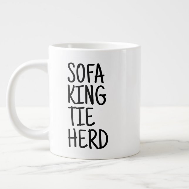 Standard-Becher - Sofa King Tie Herd Jumbo-Tasse (Links)