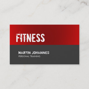 Standard Business Card für Red Gray Personal Train Visitenkarte