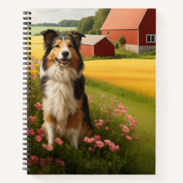 Standard-Collie in der Landwirtschaft Notizbuch