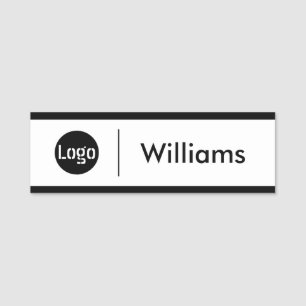 Standard-Firmenlogo Firmenname Name des Mitarbeite Namensschild