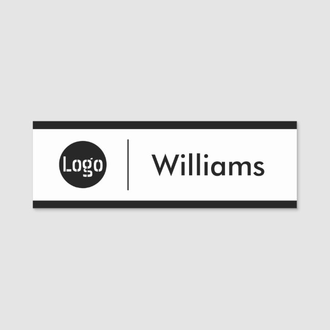 Standard-Firmenlogo Firmenname Name des Mitarbeite Namensschild (Vorderseite)