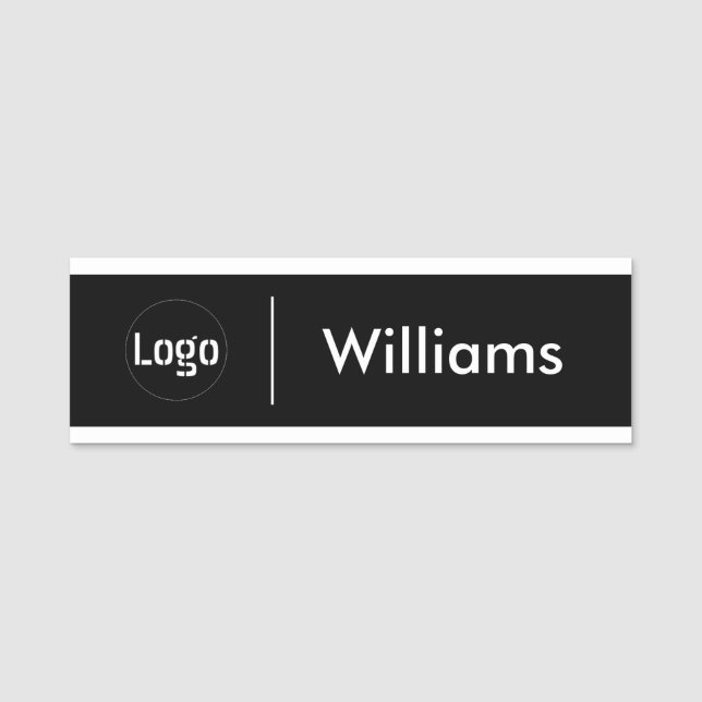 Standard-Firmenlogo Firmenname Name des Mitarbeite Namensschild (Vorderseite)