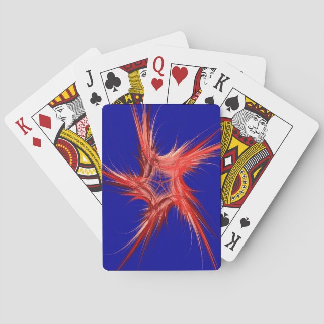 Standard-Index Abstrakte Rot/Weiß-Karten Spielkarten (Rückseite)