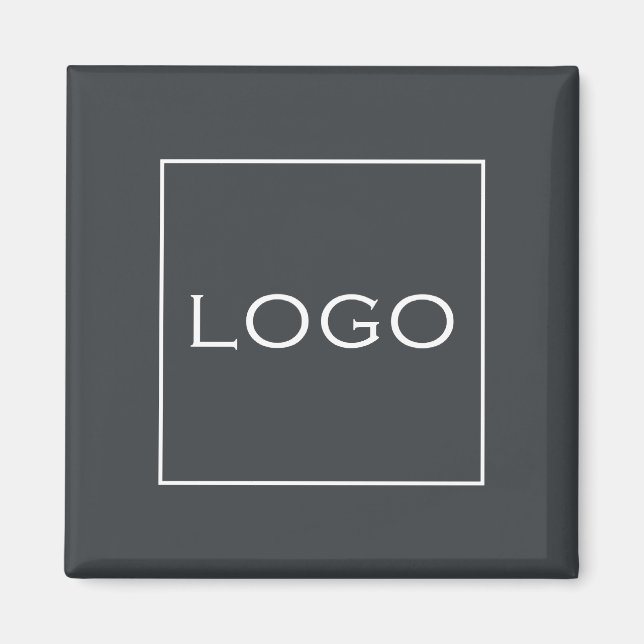 Standard individuelles Logo auf Anthrazitgrauem Hi Magnet (Vorne)