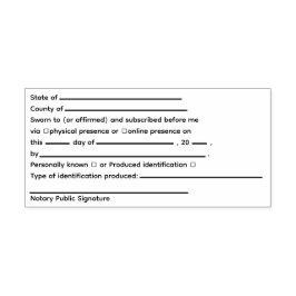 Standard Notary Jurat Permastempel