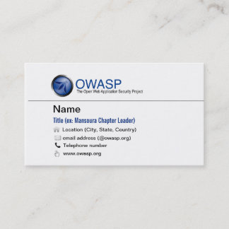 Standard-OWASP Visitenkarte